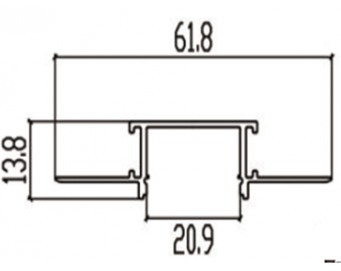 MAX-53 Black LED Light Aluminum Channel