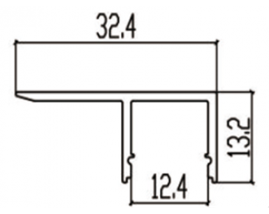 MAX-54 Suspended aluminium extrusion for LED strips