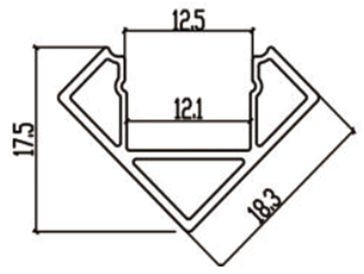 Triangle LED Aluminum Extrusions