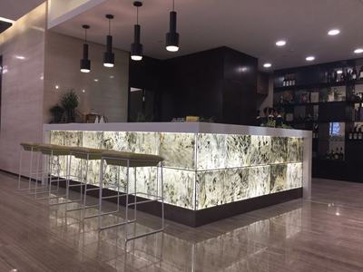 led panel backlit countertop