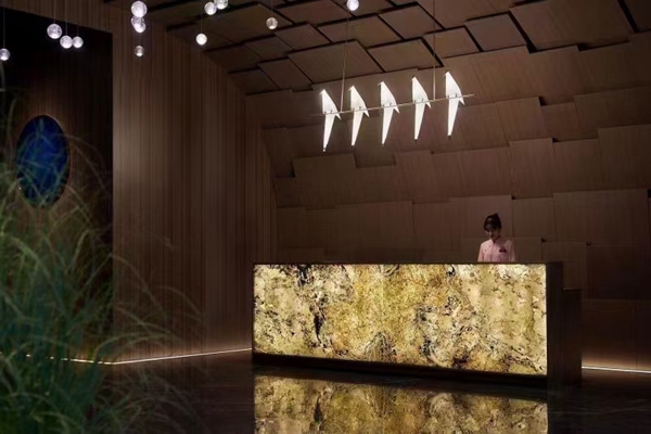 Backlit Countertop and Water Fall Backlit Countertop and Water Fall