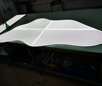 Custom LED Panel Backlit Counter Island