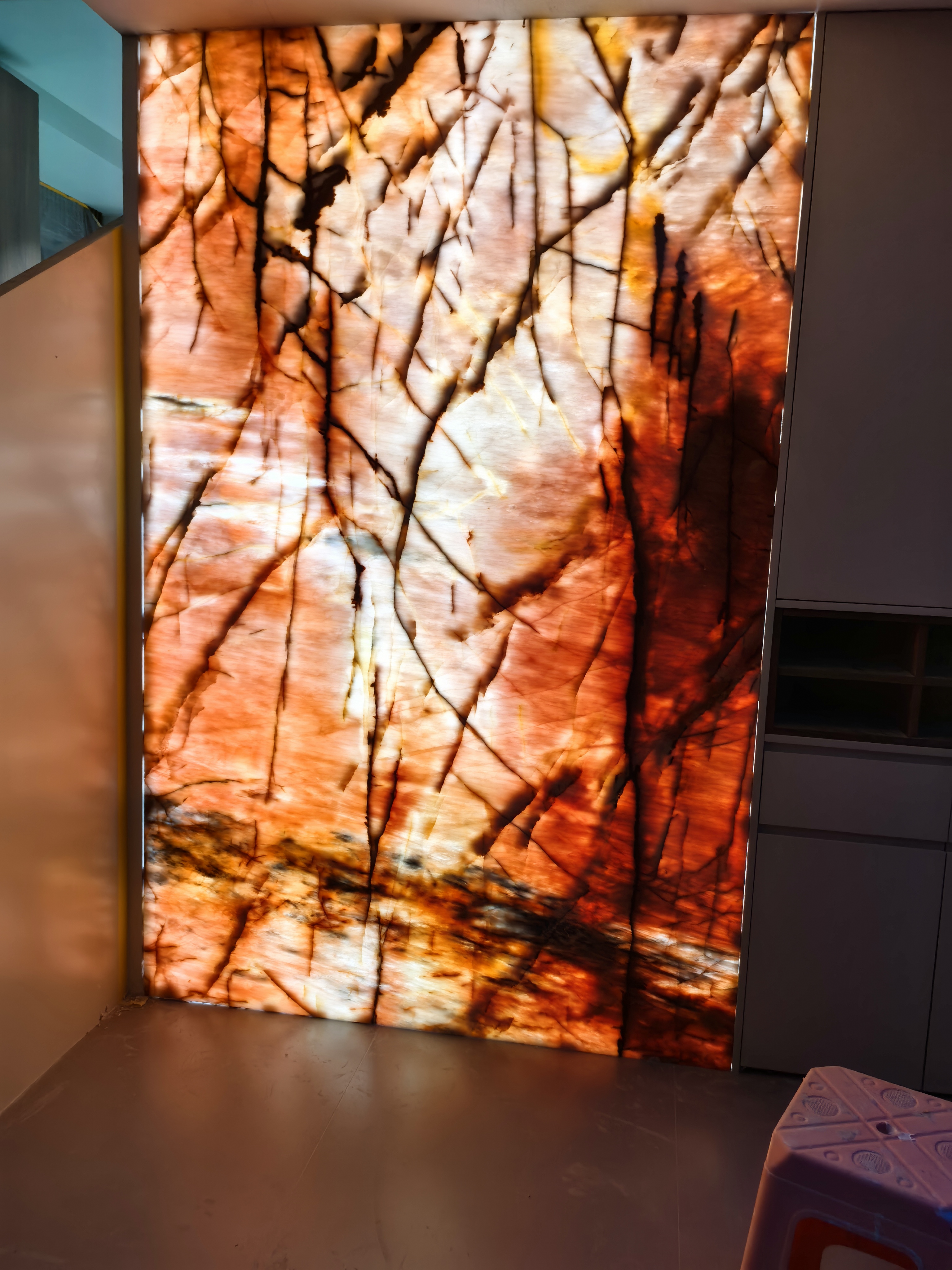 RGBW Backlit Natural Stone Project RGBW Backlit Natural Stone Project