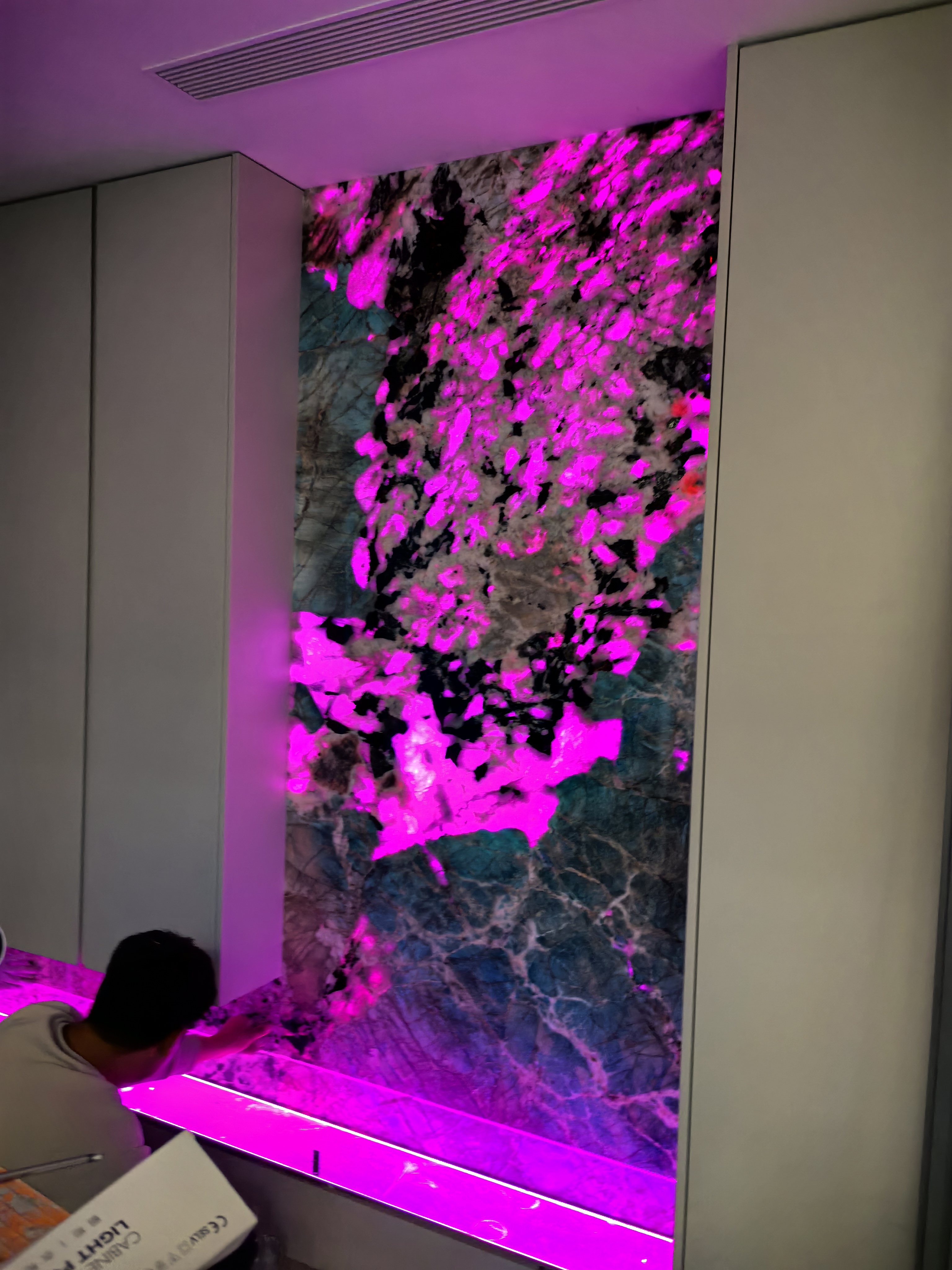 LED Panel Backlit Purple Stone LED Panel Backlit Purple Stone